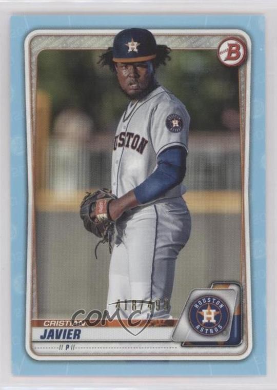 2020 Bowman Prospects Sky Blue 418/499 Cristian Javier #BP-56 8yu