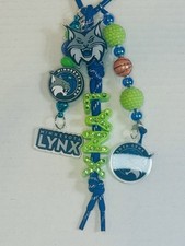 Minnesota Lynx Basketball Beaded Bag Charm | Handmade