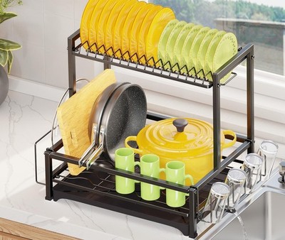 Simple Trending Dish Rack Over the Sink, Dish Drying Rack for Kitchen Counter...
