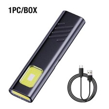 Magnetic EDC LED Flashlight 550LM USB-C Mini Work Light Clip Pocket Torch NEW