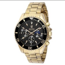 Invicta X Montres Prestige Men's Gold/Black Watch 42mm MPW-0092 New 