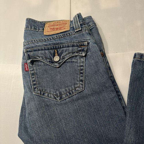 Levi’s 542 Low Flare Jeans Blue Women’s Size 10 M x 32 - Picture 2 of 14