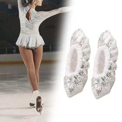 Ice Skate Blade Covers Plush Winter Lightweight Soft Skating Cover for Adults