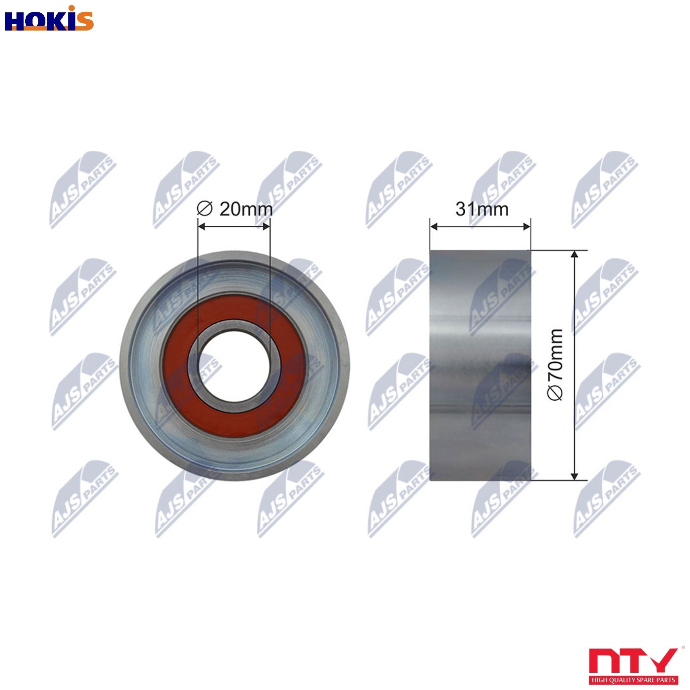 DEFLECTIONGUIDE PULLEY VRIBBED BELT RNK-HD-016 FOR HONDA FR-V CR-V/III ACCORD