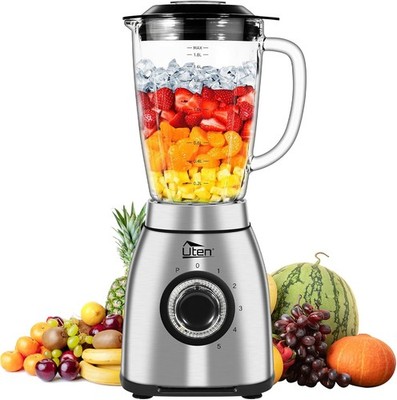 Uten 800 Watt Hight Speed Countertop Blender for Smoothies and Shakes, Ground Co