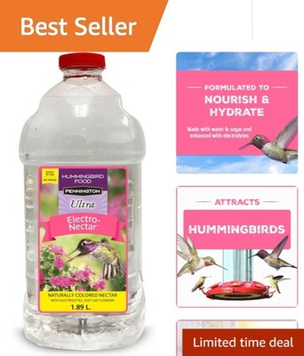 Electro-Nectar Hummingbird Food 64-Oz - Nourishing, Ready-to-Use Flower Nectar