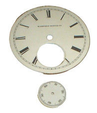 Hampden Watch Co. Single Sunk Porcelain Pocket Watch Dial 45.7mm