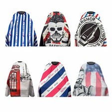 Blue & White Stripes Barbershop Barber Cutting Gown Hair Cutting Cape 140x160cm
