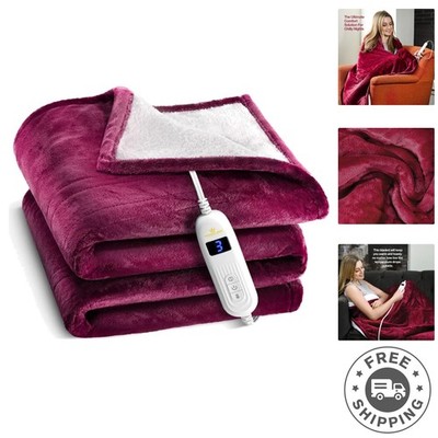 Modern Machine Washable Heated Blanket - Cozy Flannel with 10 Heat Settings
