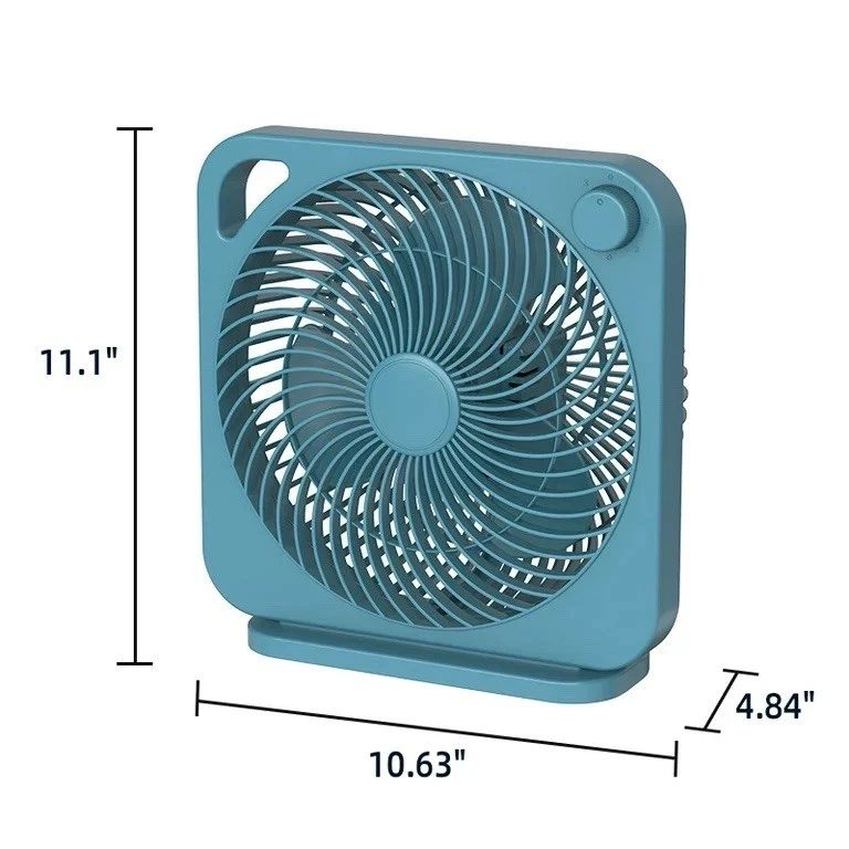 Ventilador elétrico AC pessoal Mainstays NewStyle 9” caixa, 3 velocidades, cor aleatória. - Imagem 3 de 4