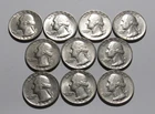 1965 to 1971 (10 Coins) Washington Quarter - AU+/BU Condition - 28SA