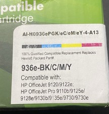 4 colors 936XL ink cartridges for HP office jet. Black, yellow , cyan  magenta