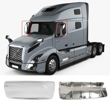 Chrome Door Mirror Cover Pair 2004-2017 Volvo VNL Trucks