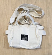Urban Outfitters BDG Mini Crossbody Canvas Tote Bag Cream Color Stitched 003/47