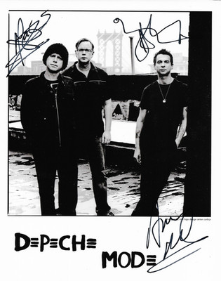 DEPECHE MODE original AUTOGRAMME : Dave Gahan + Martin L. Gore + Andy Fletcher!