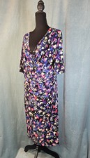 Classic Lauren Ralph Lauren Navy With Floral Print Dress- Size 16- Cute!
