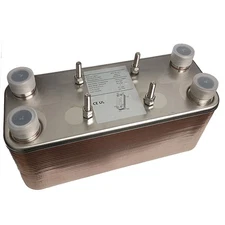 5"x12" Brazed 50 Plate Heat Exchanger Outdoor Wood Furnace [1-1/4" MPT]