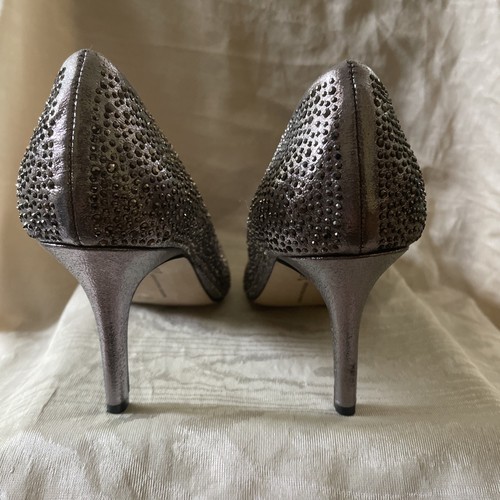 INC International Concepts Zitah Silver/Pewter 3in Pointed Pumps 9 M w/clutch - Picture 6 of 9