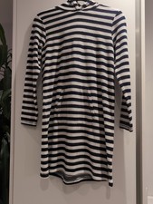 Next Towelling Beach Robe Long Hoodie Dress  Stripes for Age 13 Vgc