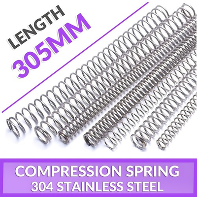 #ad 1x8x305mm Compression Spring Steel 304 Stainless Steel Pressure Coil Springs $9.99