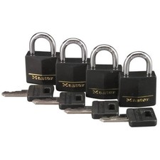 Master Lock 4 Count 1.19 in. Brass Weatherproof Padlock