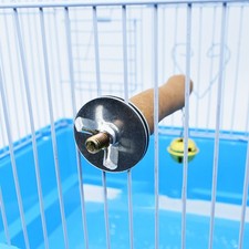 Natural Wood Bird Perch Stand Durable Wooden Parrot Cage Toy Brown
