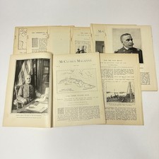 1898 McClure's Magazine Spanish-American War Disbound Articles (Lot of 14)
