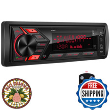 Bluetooth Car Stereo Marine Radio: Single Din LCD Display Audio System - Indash