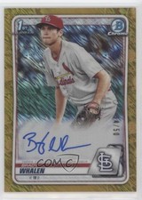 2020 Bowman Chrome Prospect Gold Shimmer Refractor 34/50 Brady Whalen Auto 11oq