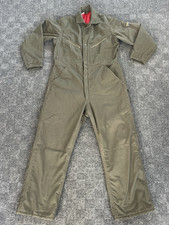 1980s Vtg Men's Oshkosh Green Insulated Coveralls Union Made In USA 38S Sm-Short