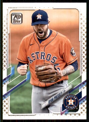 2021 Topps Gold Star #652 Ryan Pressly Houston Astros
