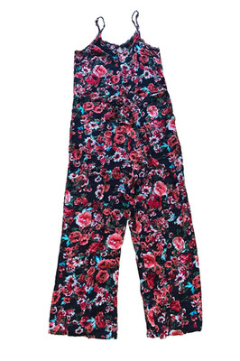 Janina Overall Einteiler Träger Jumpsuit Onezie Gr. 40 Damen florales Muster