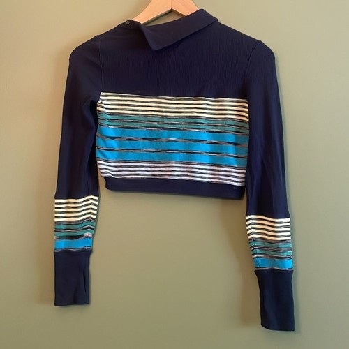Free People Movement Mountain Mama Lagenlook Langarm Crop Top gestreift Gr. S - Bild 5 von 6