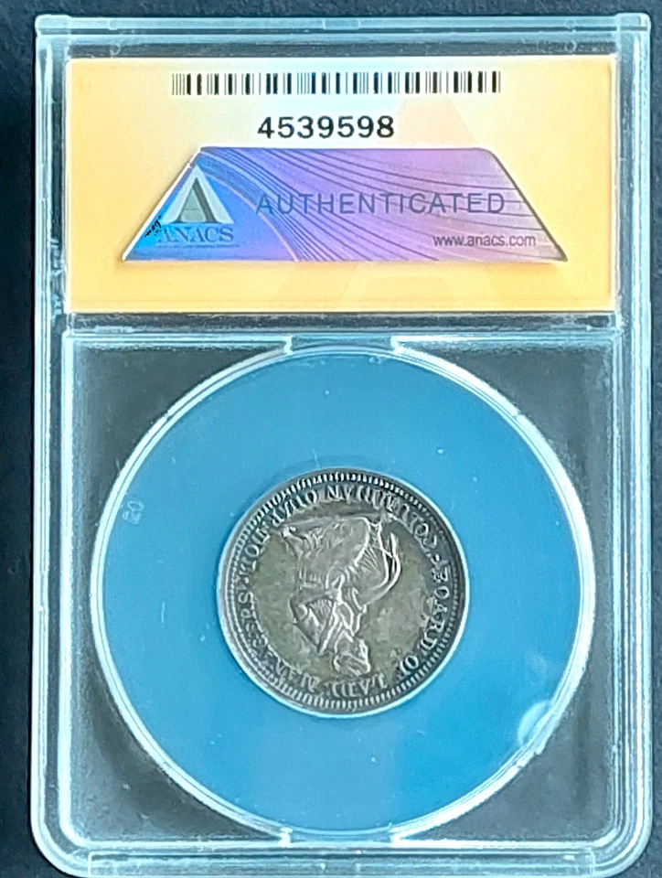 1893 25 C Isabella , ANACS AU 55 details,   nice silver coin    #1988 , # 64-18 - Image 4 of 4