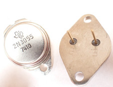 2N3055 RARE GOLD LEADS  TEXAS INSTRUMENTS Bipolar NPN Transistor UK STOCK x2pcs