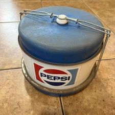 VINTAGE 1960'S J.L. CLARK PEPSI COLA TRIPLE DECKER FOOD CAKE AND PIE CARRIER
