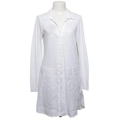 120% Lino, Blusenkleid, Größe: M, Weiß, Leinen, Einfarbig, Damen #Qd7
