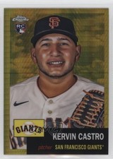2022 Topps Chrome Platinum Anniversary Gold Prism Refractor Kervin Castro 3a1