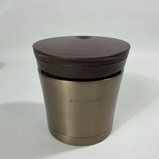 Starbucks Stainless Steel Soup Container Jar Bowl Insulated 10 Oz Fold Up Spoon