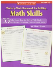 SCHOLASTIC TEACHING RESOURCES MATH SKILLS WORKBOOK GR 3-5 WEEK BYWEEK