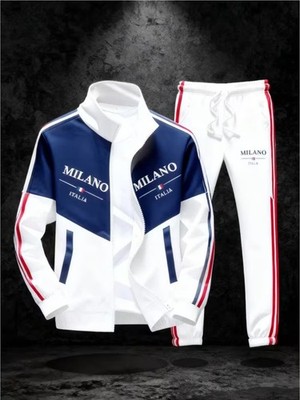 Zip Up Men's Fashion Casual Trendy Street Style Tracksuit with MILANO ITALIA Let