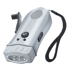 Survival EDC Flashlight with AM FM Radio Hand Crank Charging