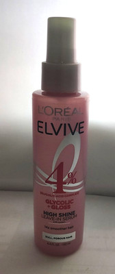 L'Oreal Paris Elvive 4.4 Fl Oz Glycolic Gloss Serum 14x Smoother Hair
