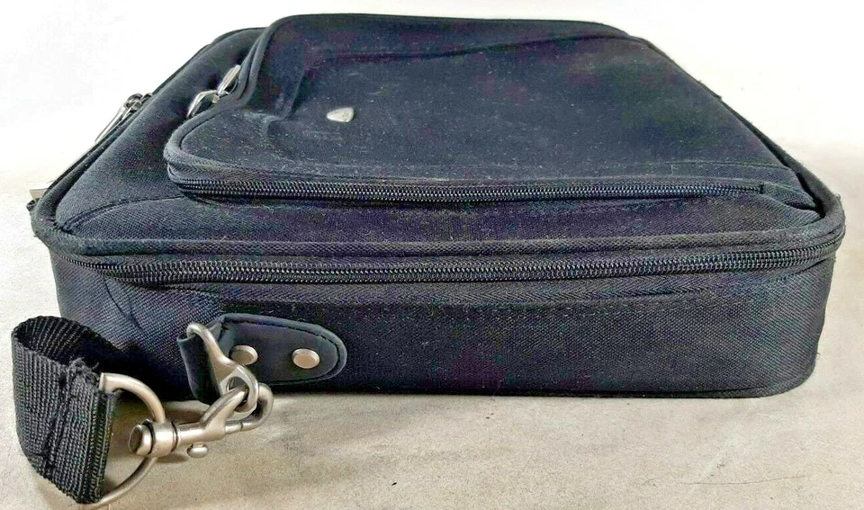 Samsonite Bolso de Viaje para Laptop Correa para el Hombro de Lona Negra 16" x 11" x 7" Foto 3 de 4