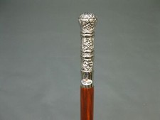 Vintage Style Brass THE Head Handle Victorian Walking Stick Cane Spiral gift
