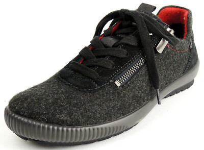 LEGERO ''Tanaro''  Damen Schnürer  GORE-TEX + LODEN  schwarz  Reißverschluss