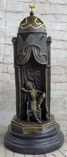 De colección Franz Bergman Austriaca Viena escultura de bronce orientalista Guardia Árabe - Imagen 1 de 10