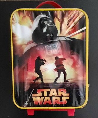 Vintage Star Wars Suitcase Wheeled Travel Case Luggage Bag