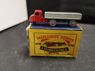 W979-MATCHBOX LESNEY No10A SCAMMELL MECHANISCHES PFERD UND ANHÄNGER MIT BOX