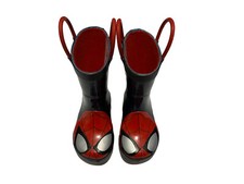 Western Chief Kids Marvel Ultimate Spider Man Rubber Rain Boots Youth Size 5